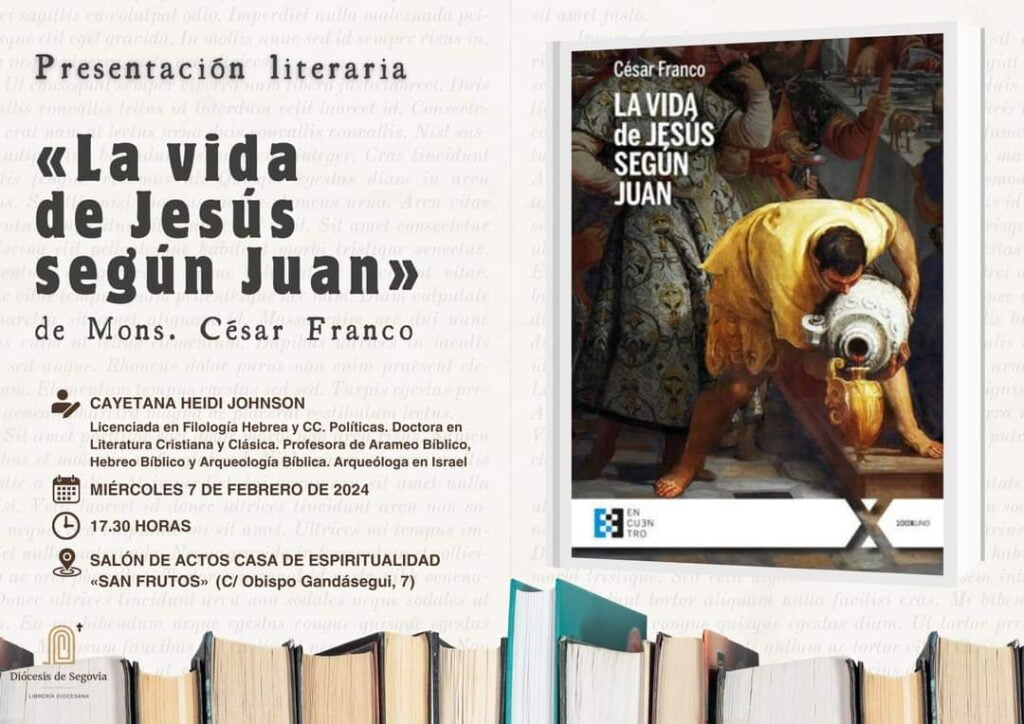 Cartel de la presentación del libro de la Vida de Jesús según Juan