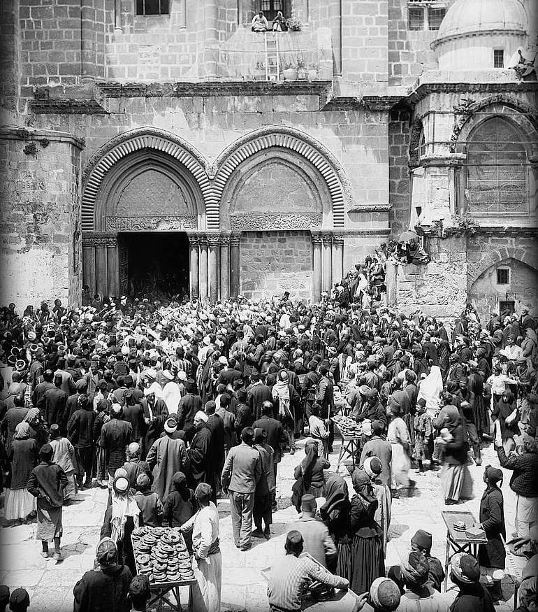 Escalera del Santo Sepulcro de Jerusalén