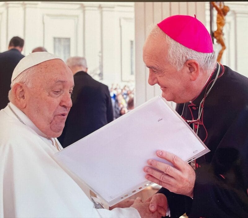 Obispo de Barbastro con Papa Francisco